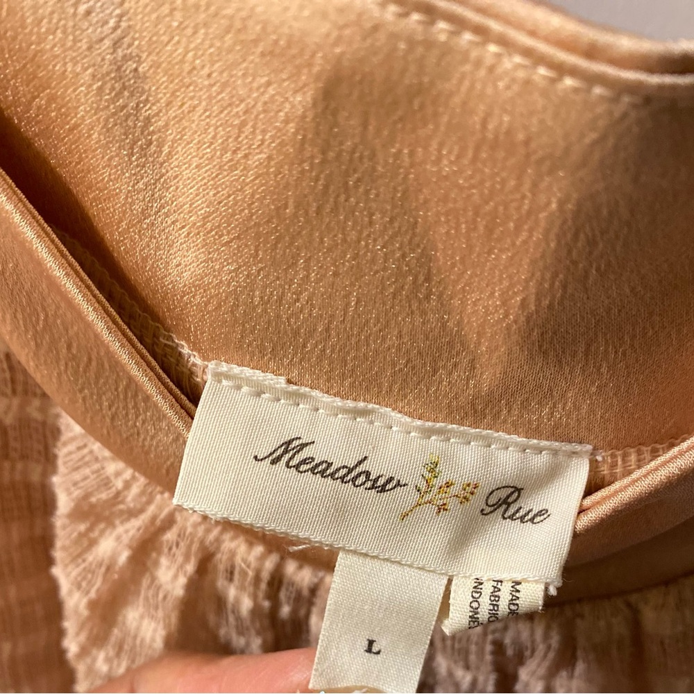 Meadow Rue Peach Striped Blouse - Picture 6 of 6